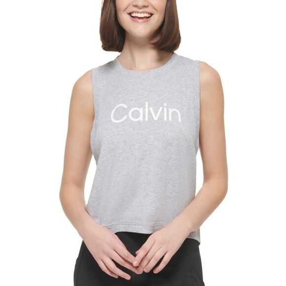 Calvin Klein Performance Womens Muscle Tank Grey Heather size L - Picture 1 of 3